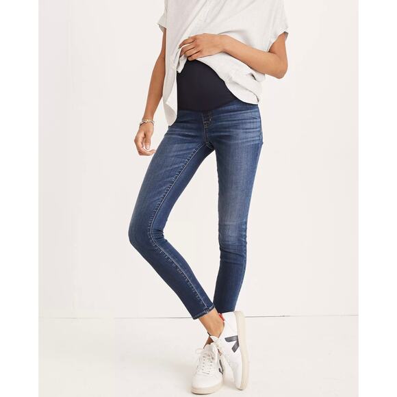 Madewell Denim - Madewell Maternity Over-the-Belly Skinny Jeans in Danny Blue Wash Denim 28‎